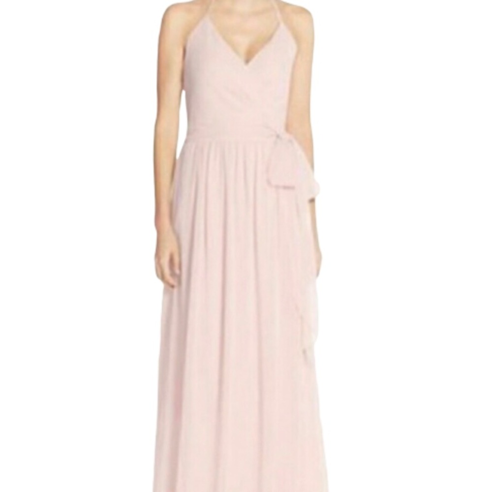 Ceremony by Joanna August pale pink halter dress